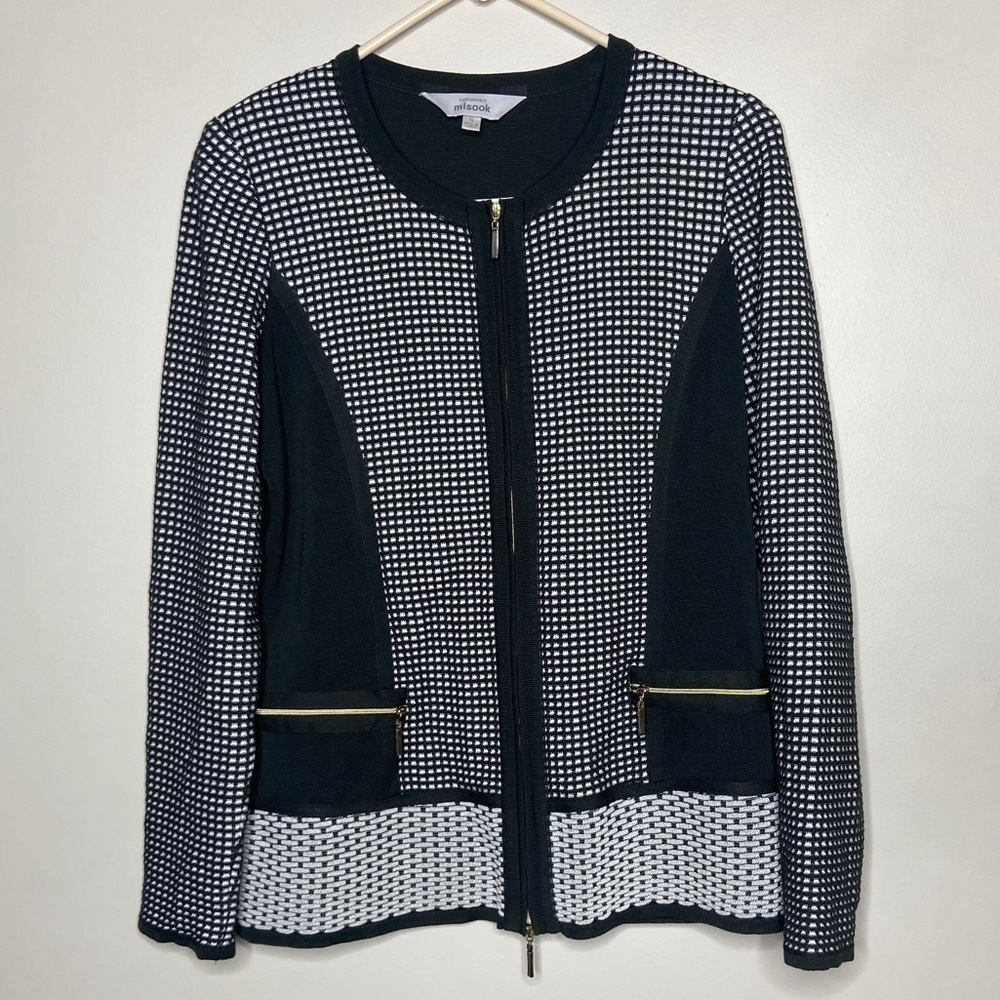 Misook Women's Basic Zip Up Jacket S